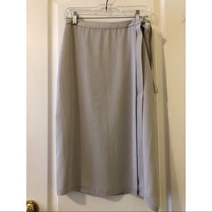 Oak + Fort midi skirt with side buckle detail